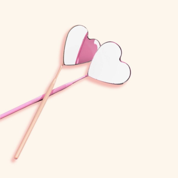 specchietto extension ciglia cuore